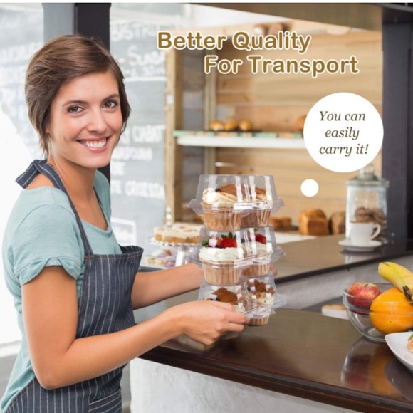 ❤️ 3/$35 Boxes-Stackable Regular Cupcake Carrier Holder,Containers Muffins - Picture 4 of 5